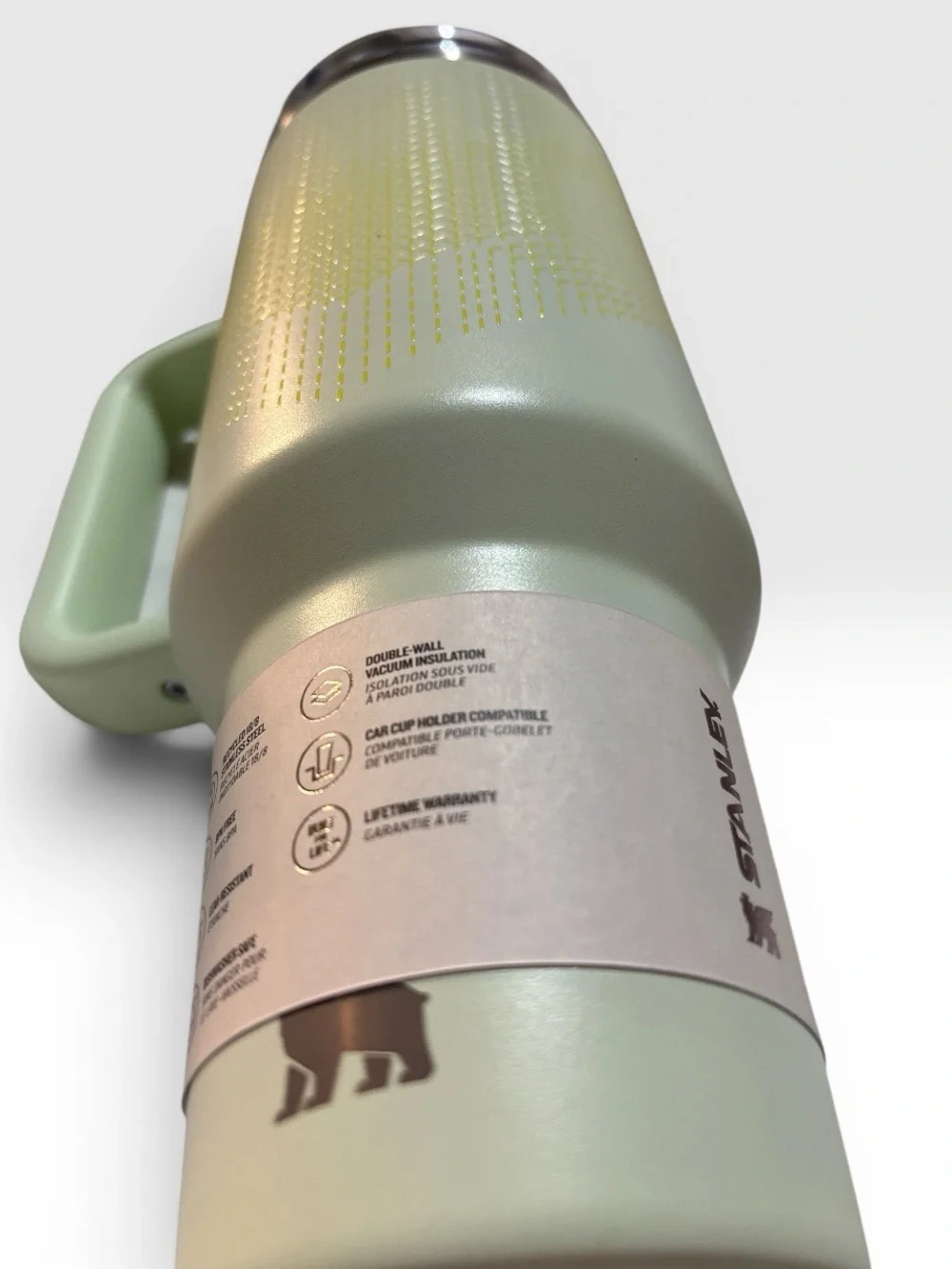 NIB! Stanley Quencher H2.0 FlowState Tumbler 40oz Flip Top Sage Green & Yellow
